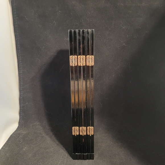 Vintage An Imitation of An Ancient Small Screen 6 Panel Lacquer Folding Screen - Picture 7 of 15